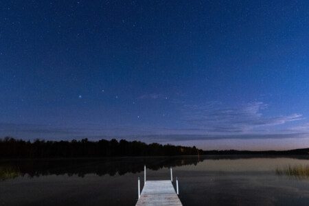 View from the dock steps from the cottage