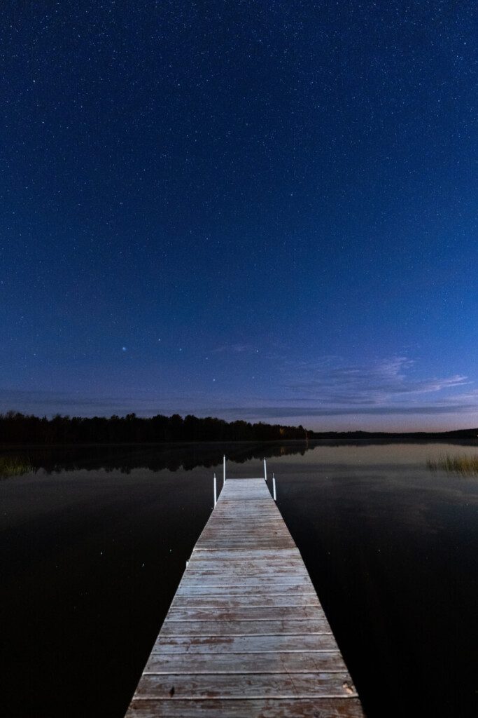 View from the dock steps from the cottage
