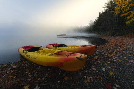 Two Old Town Kayaks included during stay. Private dock in background. Dock is seasonal.